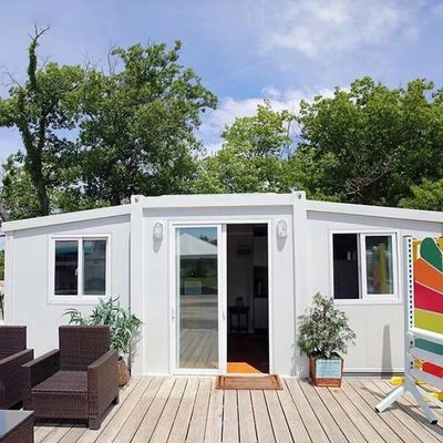 アルミニウム窓プリファブコンテナハウス 双翼折りたたみ部屋と容易な拡張