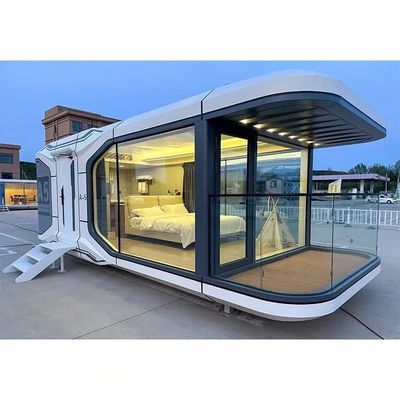 屋外コンテナハウス カプセルハウスデザインとロックウールサンドイッチパネル壁