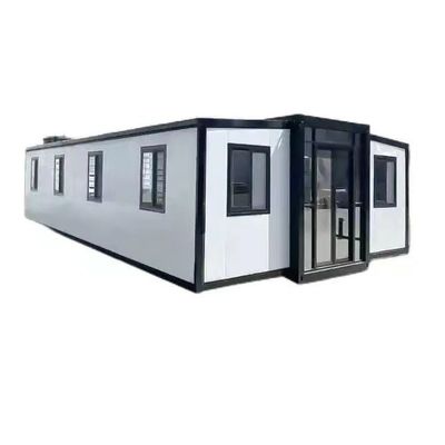 デザインとEPSサンドウィッチパネル屋根の40フィートダブル翼拡張コンテナハウス