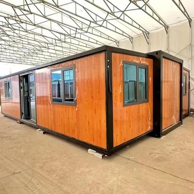 デザインとEPSサンドウィッチパネル屋根の40フィートダブル翼拡張コンテナハウス