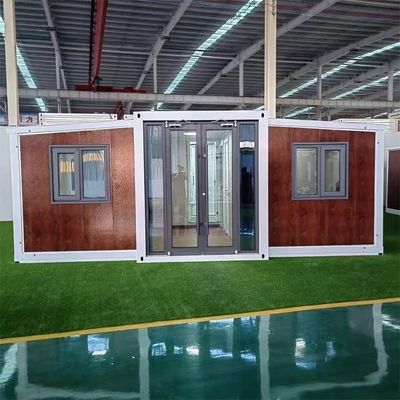 デザインとEPSサンドウィッチパネル屋根の40フィートダブル翼拡張コンテナハウス