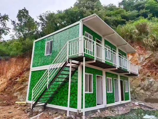 Q235/Q345 軽鋼枠で建設された居住可能脱離可能なコンテナハウス