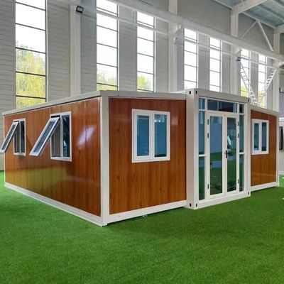 モダンなデザインのポータブルコンテナハウス MGO板床とダブル翼折りたたみ部屋