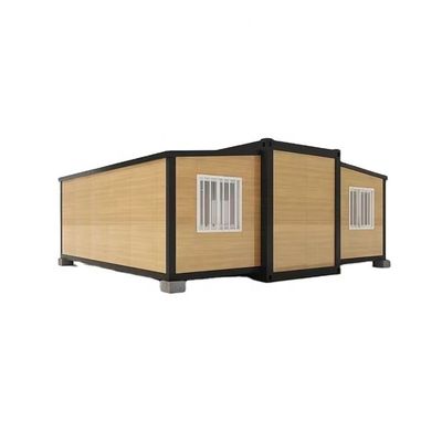 折りたたむ住宅用コンテナハウス 20 フィート 簡単な生活のためのダブル翼拡張箱