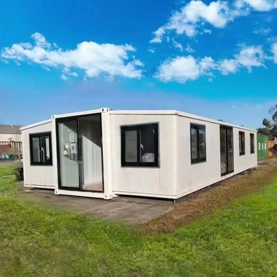 折りたたむ住宅用コンテナハウス 20 フィート 簡単な生活のためのダブル翼拡張箱