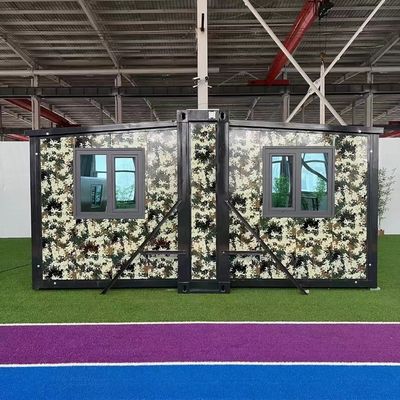 20フィートと40フィートのオフィス折りたたみのコンテナルームのための豪華なスタイルダブル翼拡張ボックス