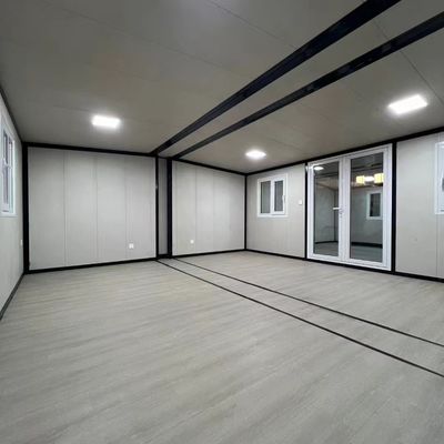 20 フィート レッド スチール ドア ダブル 翼 拡張 ボックス 居住容器 屋外 生活