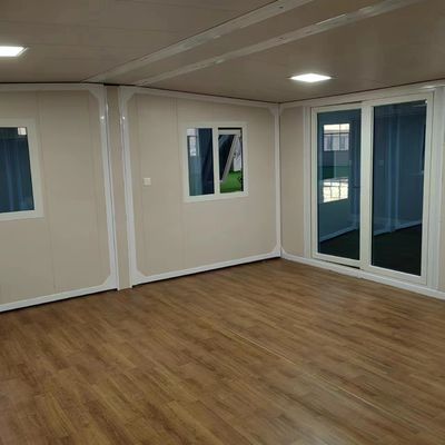 20 フィート レッド スチール ドア ダブル 翼 拡張 ボックス 居住容器 屋外 生活